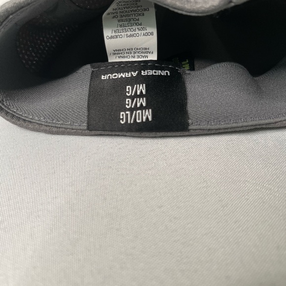 Men’s  M/L Pitch Gray / Black Under Armour Cap - Picture 8 of 10